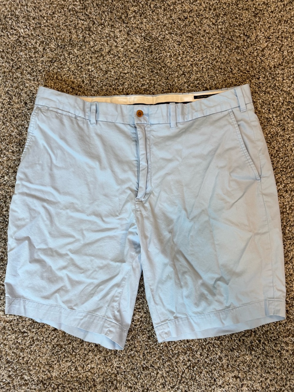 Polo by Ralph Lauren Pale Blue Flat-Front Shorts